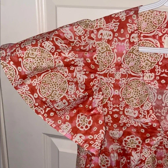 Anthropologie ⚜️ Maeve Printed Flutter-Sleeve Babydoll Dress - Picture 10 of 12